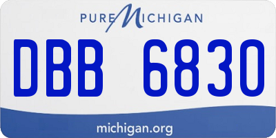 MI license plate DBB6830