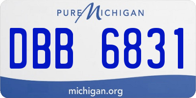 MI license plate DBB6831