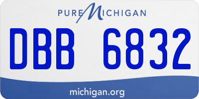 MI license plate DBB6832