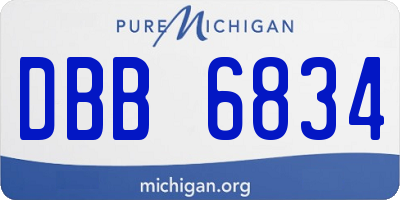 MI license plate DBB6834
