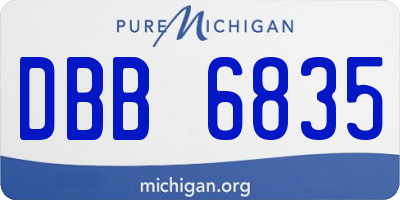 MI license plate DBB6835