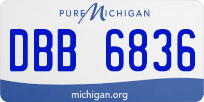 MI license plate DBB6836