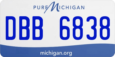 MI license plate DBB6838