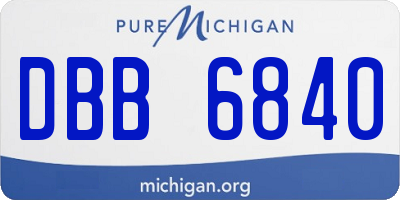 MI license plate DBB6840