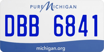 MI license plate DBB6841