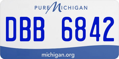 MI license plate DBB6842