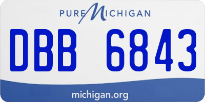 MI license plate DBB6843