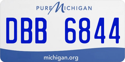 MI license plate DBB6844
