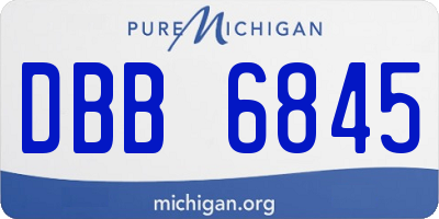 MI license plate DBB6845