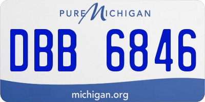 MI license plate DBB6846