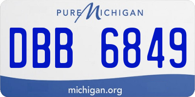 MI license plate DBB6849