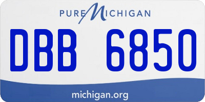 MI license plate DBB6850
