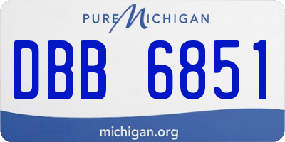 MI license plate DBB6851