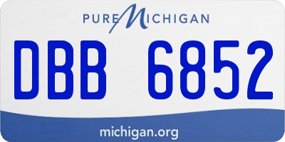 MI license plate DBB6852
