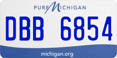 MI license plate DBB6854