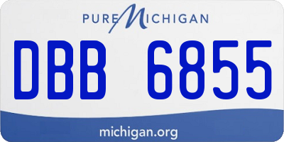 MI license plate DBB6855