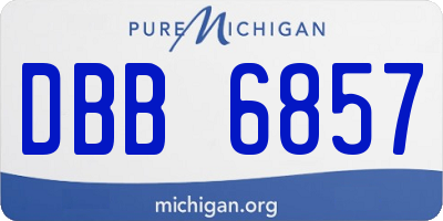 MI license plate DBB6857