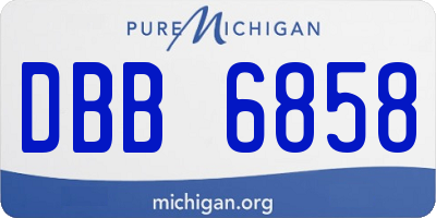 MI license plate DBB6858