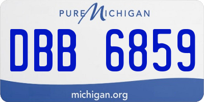 MI license plate DBB6859