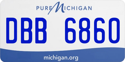 MI license plate DBB6860