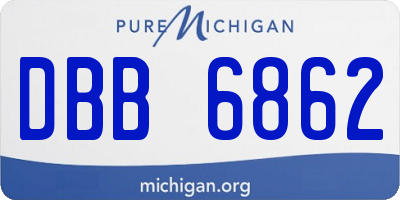 MI license plate DBB6862