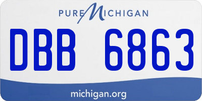 MI license plate DBB6863