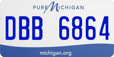 MI license plate DBB6864