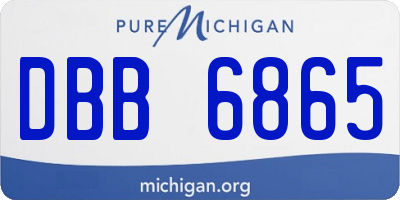 MI license plate DBB6865