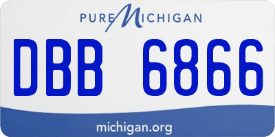 MI license plate DBB6866