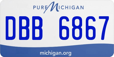 MI license plate DBB6867