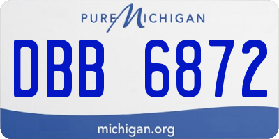 MI license plate DBB6872
