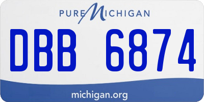 MI license plate DBB6874