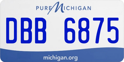 MI license plate DBB6875