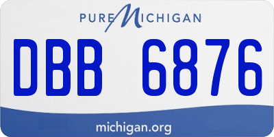 MI license plate DBB6876