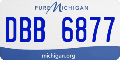 MI license plate DBB6877