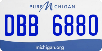 MI license plate DBB6880