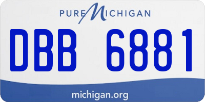 MI license plate DBB6881