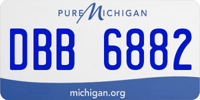 MI license plate DBB6882