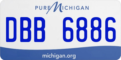 MI license plate DBB6886