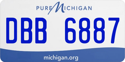 MI license plate DBB6887