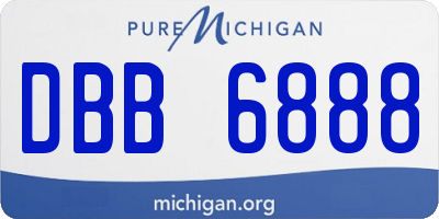 MI license plate DBB6888