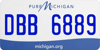MI license plate DBB6889