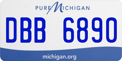 MI license plate DBB6890
