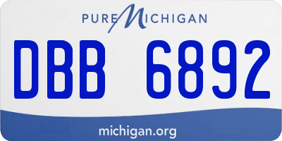 MI license plate DBB6892