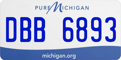 MI license plate DBB6893