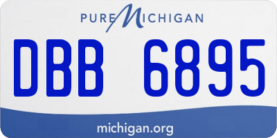 MI license plate DBB6895