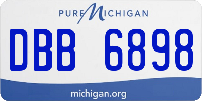 MI license plate DBB6898