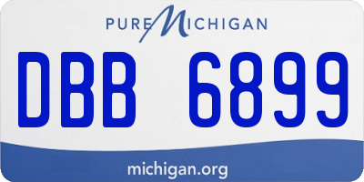 MI license plate DBB6899