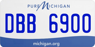 MI license plate DBB6900