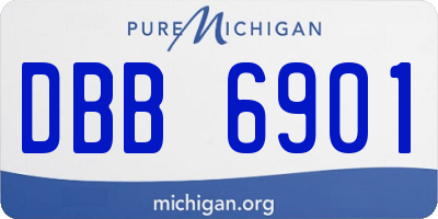 MI license plate DBB6901